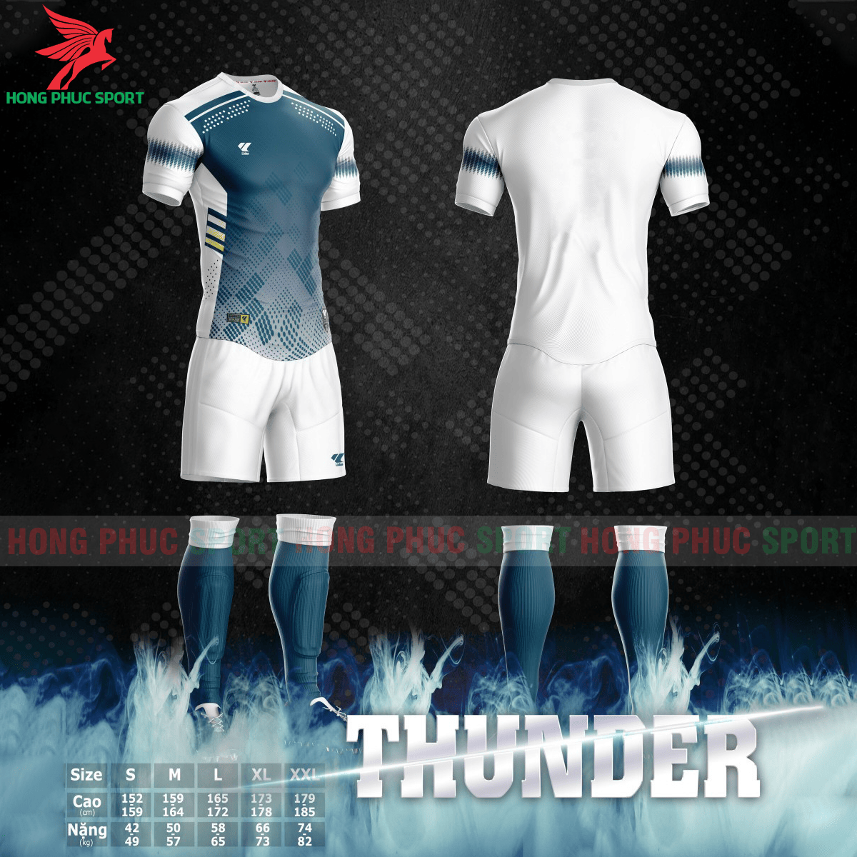 BỘ QUẦN ÁO ĐẤU KHÔNG LOGO LIDAS THUNDER 2021 MÀU XANH MÒNG KÉT – HÀNG VIỆT NAM