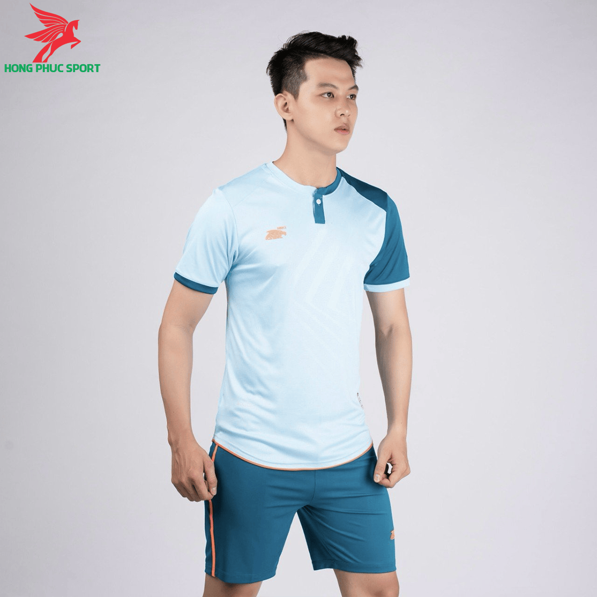 áo bóng đá không logo Riki Lostoran xanh dương