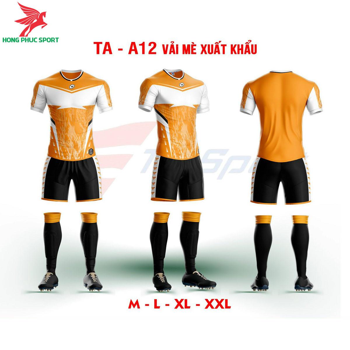 Áo bóng đá không logo TA-A12 màu Cam