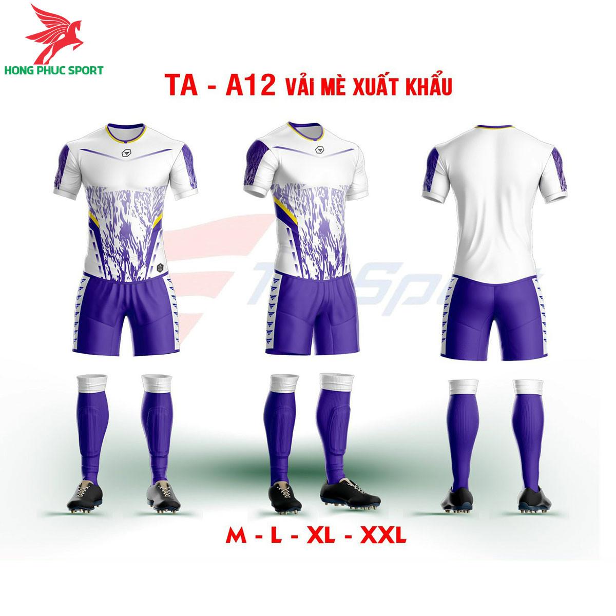 Áo bóng đá không logo TA-A12 màu Tím