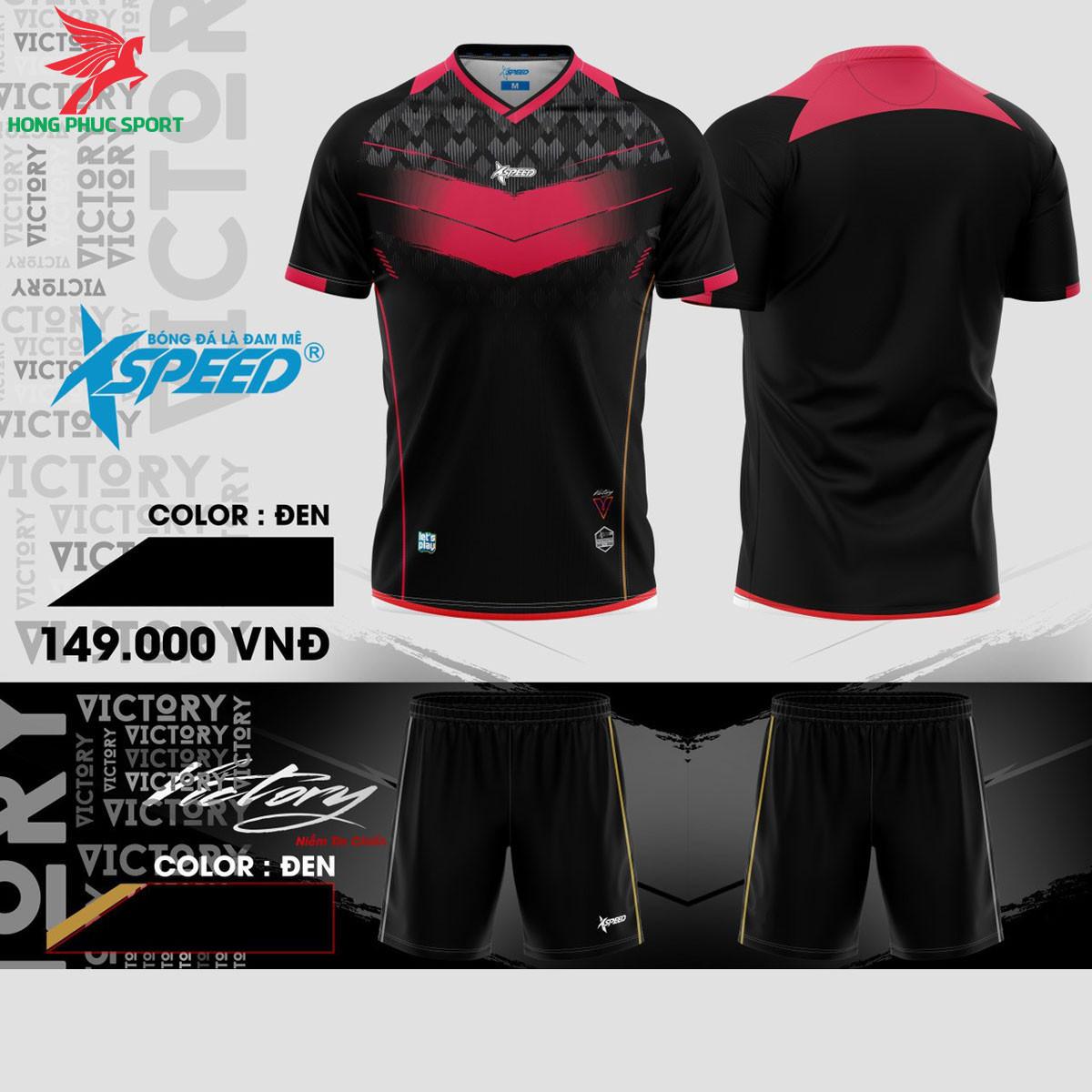 Áo đá banh không logo Xspeed S8 Đen