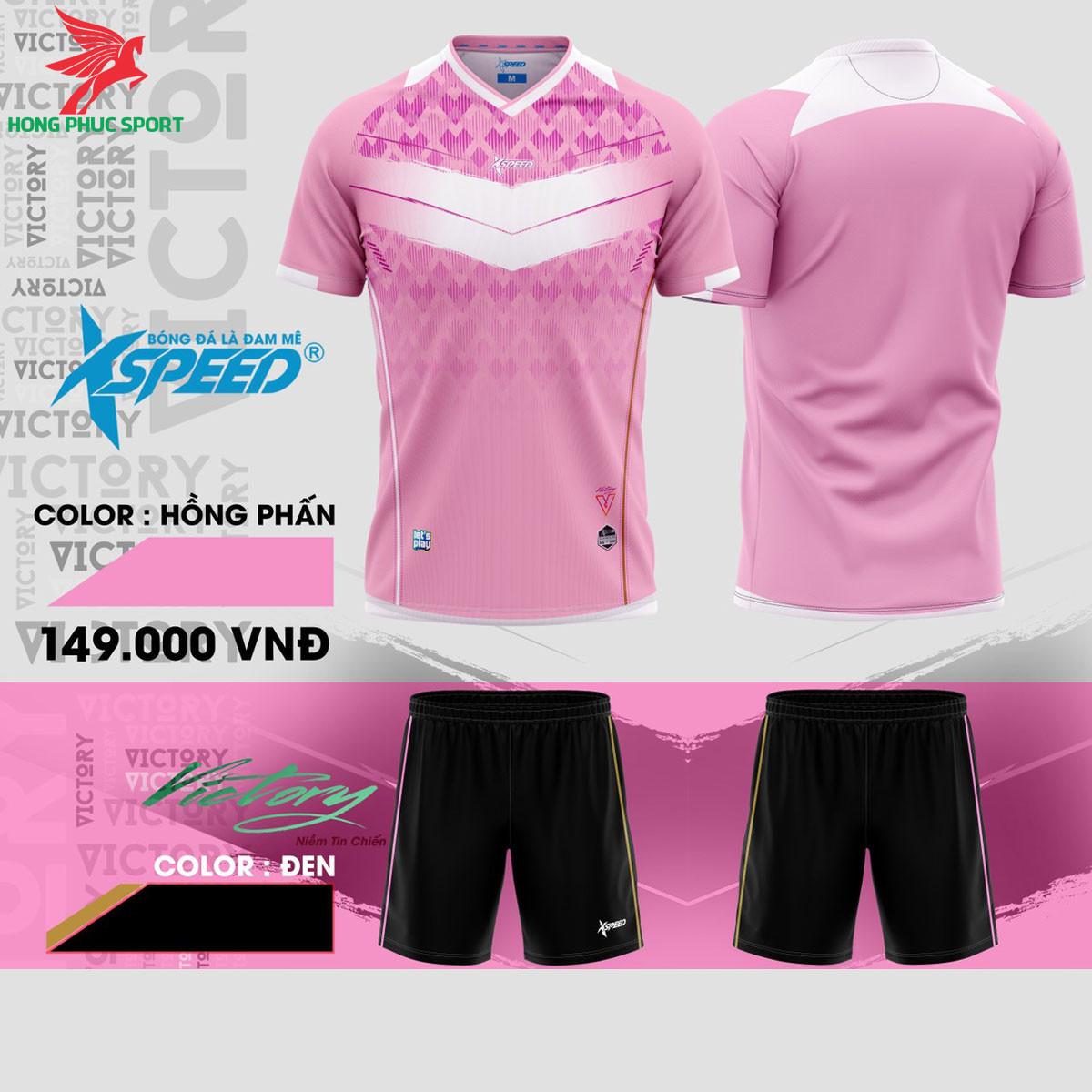 Áo đá banh không logo Xspeed S8 Hồng 