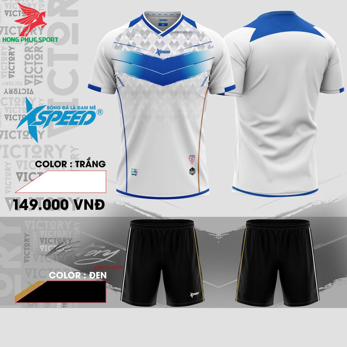 Áo đá banh không logo Xspeed S8 Trắng 