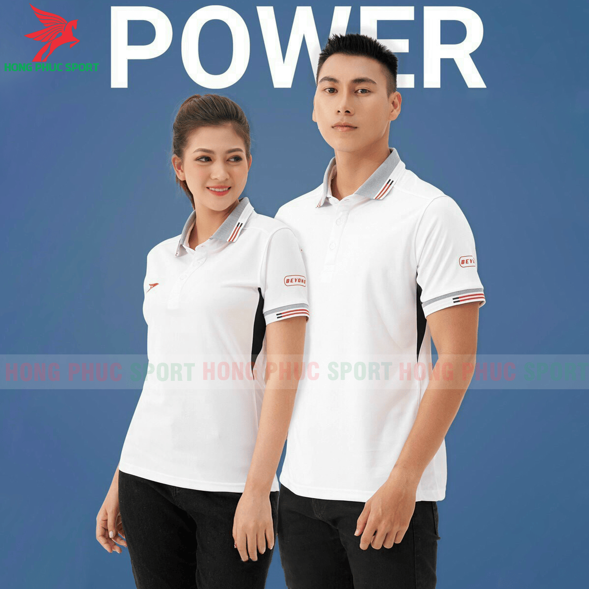 Áo di chuyển Polo Beyono Power 2021 màu Trắng