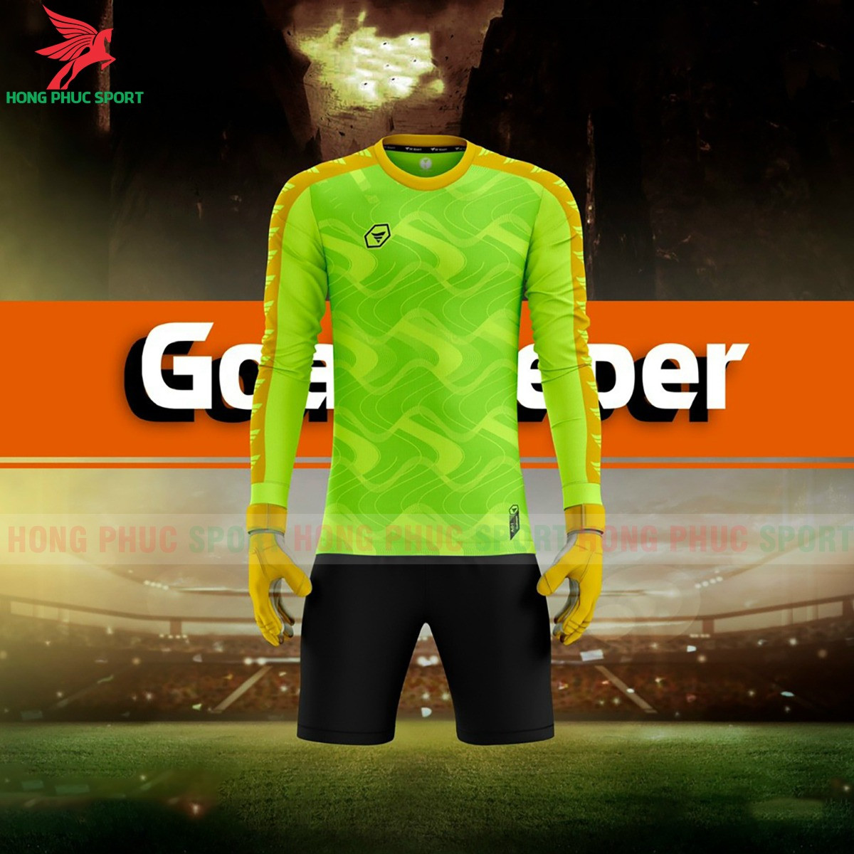 BỘ QUẦN ÁO THỦ MÔN TA SPORT GOALKEEPER XANH CHUỐI CÓ MÚT LÓT KHUỶU TAY, KHUỶU CHÂN