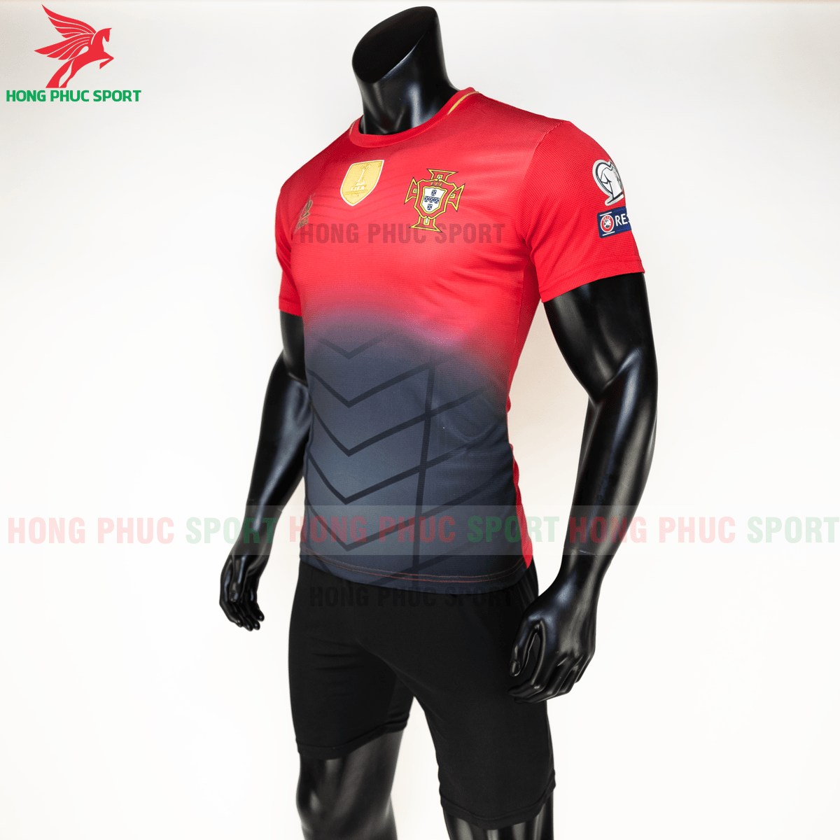 Áo tuyển Bồ Đào Nha 2020 phiên bản Fan hàng dệt (trái)