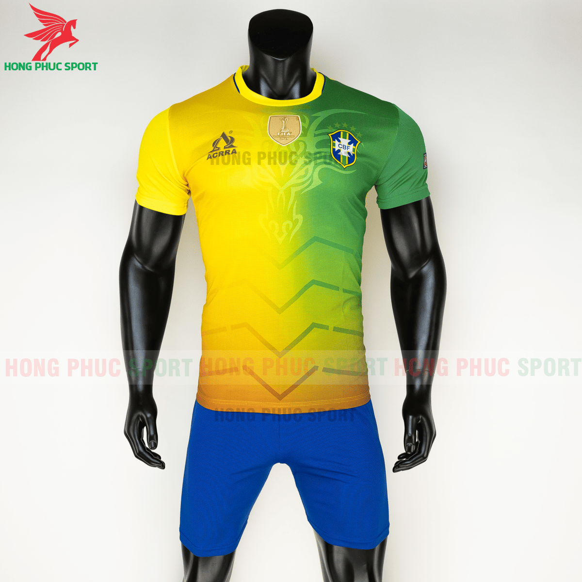 Áo tuyển Brazil 2020 phiên bản Fan hàng dệt (trước)