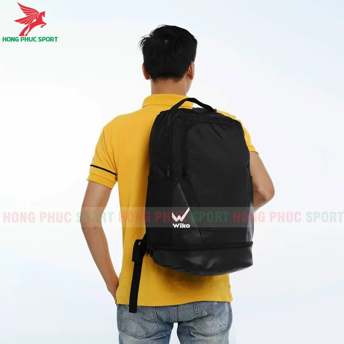 Balo thể thao WIKA Pro 01 đen vải dù cao cấp chống thấm nước