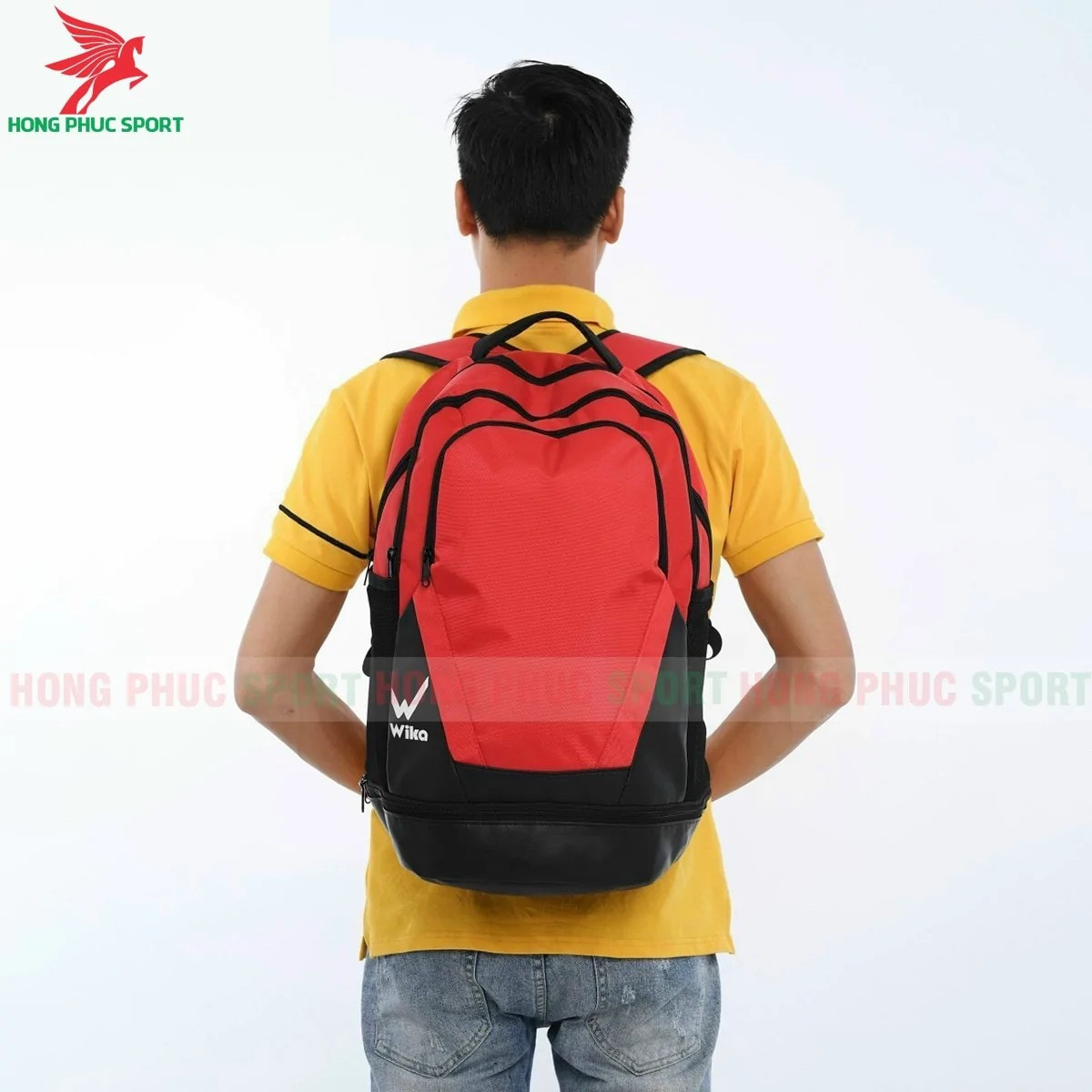 Balo thể thao WIKA Pro 01 đỏ vải dù cao cấp chống thấm nước