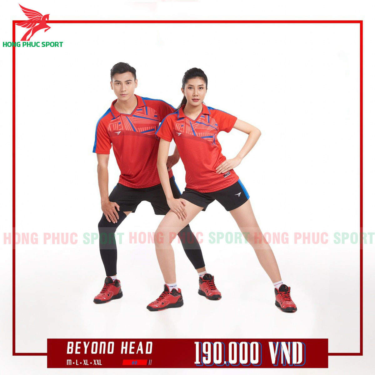 BỘ QUẦN ÁO BÓNG CHUYỀN KHÔNG LOGO BEYONO SPORT HEAD ĐỎ - DỆT VIỆT NAM