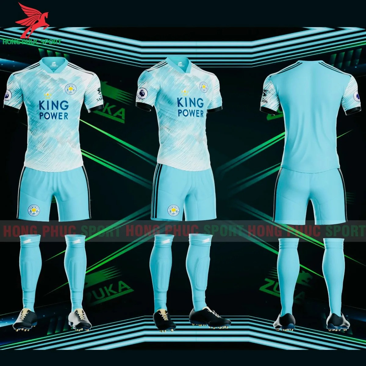 BỘ QUẦN ÁO BÓNG ĐÁ FAN LEICESTER CITY 2022 XANH DA TRỜI – THUN LẠNH CAO CẤP