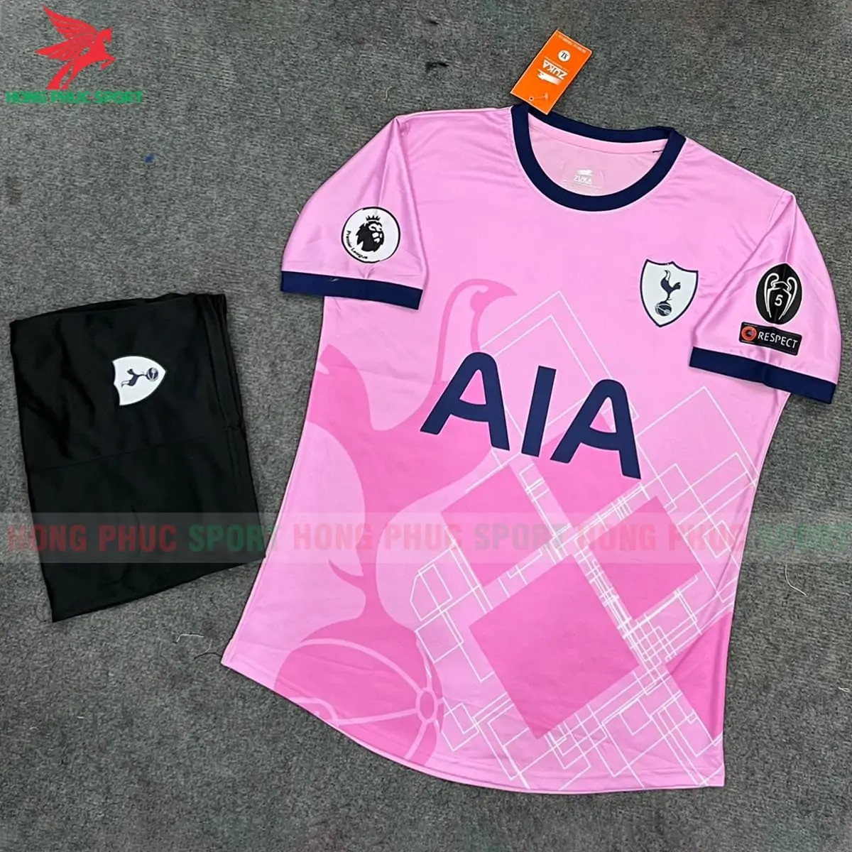 BỘ QUẦN ÁO BÓNG ĐÁ FAN TOTTENHAM 2022 HỒNG ĐẬM – THUN LẠNH CAO CẤP