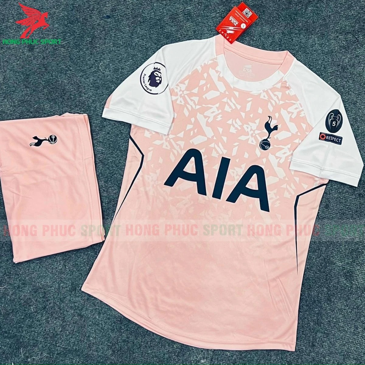 BỘ QUẦN ÁO BÓNG ĐÁ FAN TOTTENHAM 2022 HỒNG NHẠT – THUN LẠNH CAO CẤP