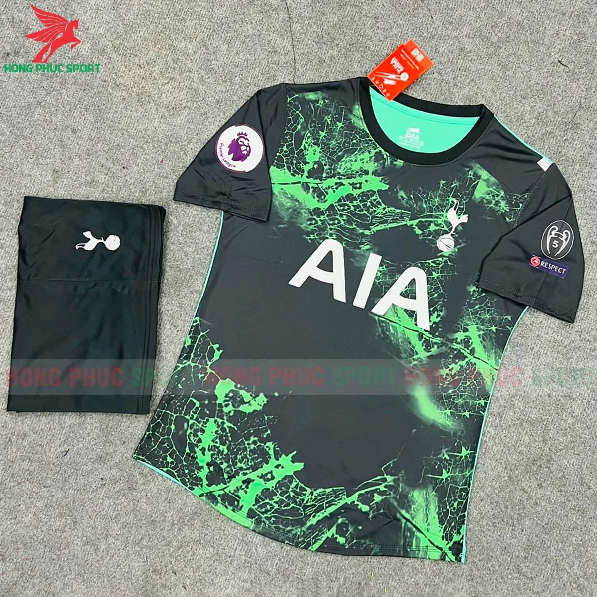 BỘ QUẦN ÁO BÓNG ĐÁ FAN TOTTENHAM 2022 XANH LÁ – THUN LẠNH CAO CẤP