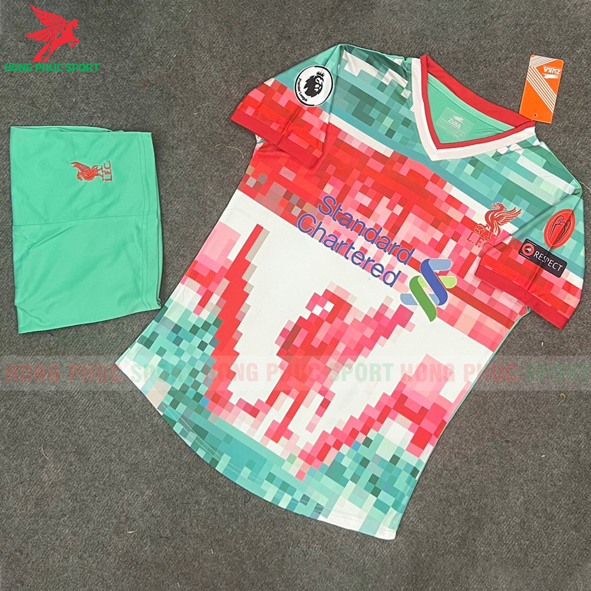 BỘ QUẦN ÁO BÓNG ĐÁ FAN LIVERPOOL 2022 PIXEL - THUN LẠNH CAO CẤP