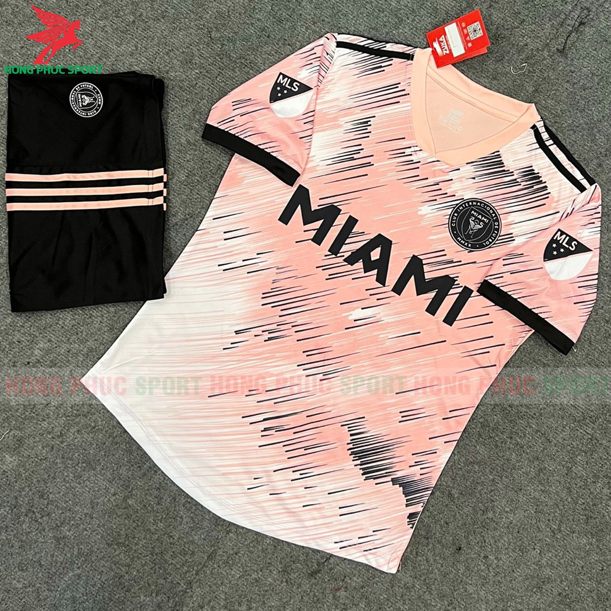 BỘ QUẦN ÁO BÓNG ĐÁ INTER MIAMI 2022 2023 HỒNG - THUN LẠNH CAO CẤP