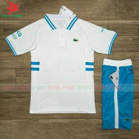 BỘ QUẦN ÁO THỂ THAO POLO LACOSTE MẪU 2 TRẮNG - DỆT VIỆT NAM