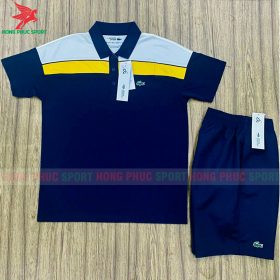 BỘ QUẦN ÁO THỂ THAO POLO LACOSTE MẪU 3 XANH ĐEN - DỆT VIỆT NAM