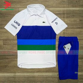 BỘ QUẦN ÁO THỂ THAO POLO LACOSTE MẪU 4 TRẮNG - DỆT VIỆT NAM