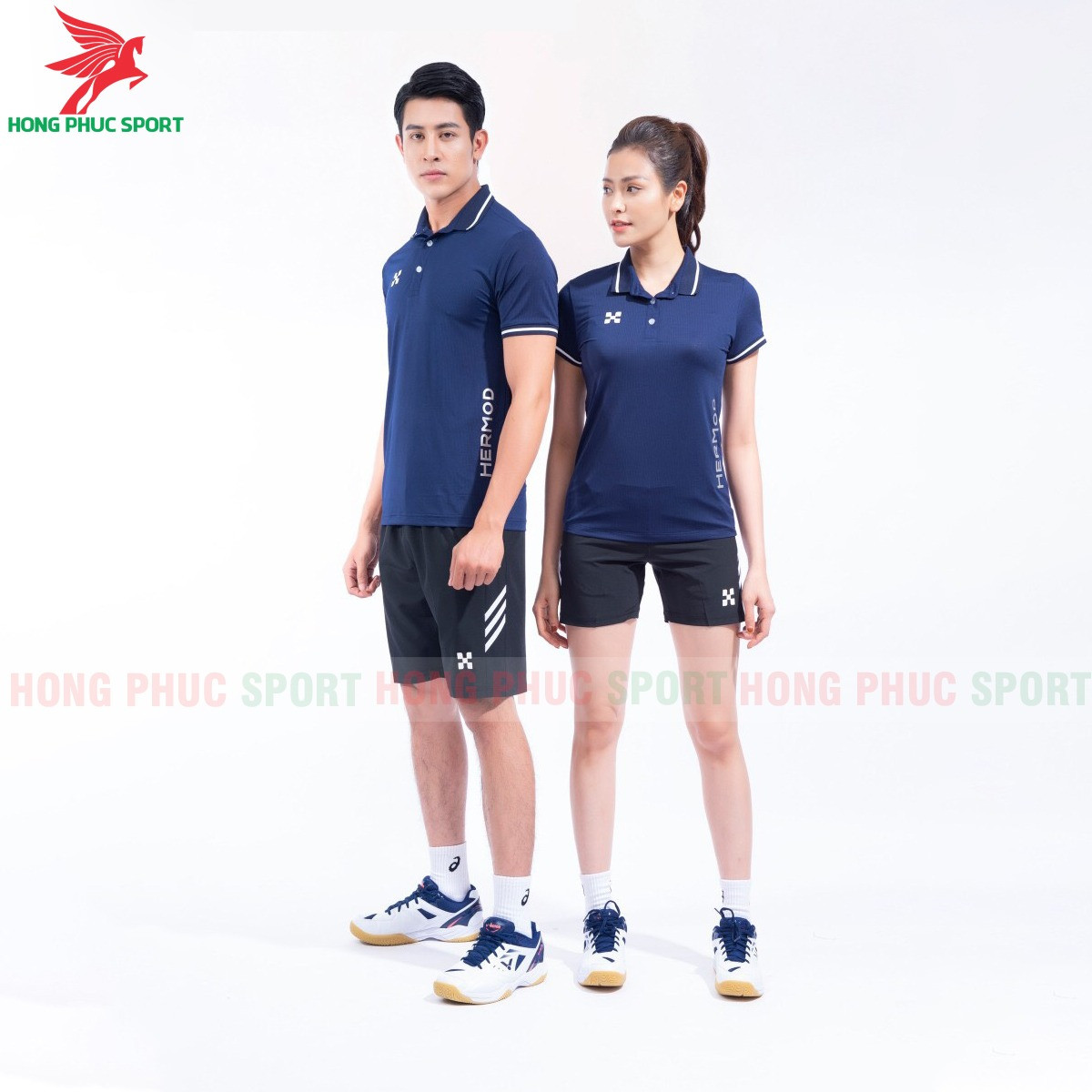 BỘ QUẦN ÁO THỂ THAO HERMOD SHINE XANH ĐEN - THUN LẠNH DỆT KIM