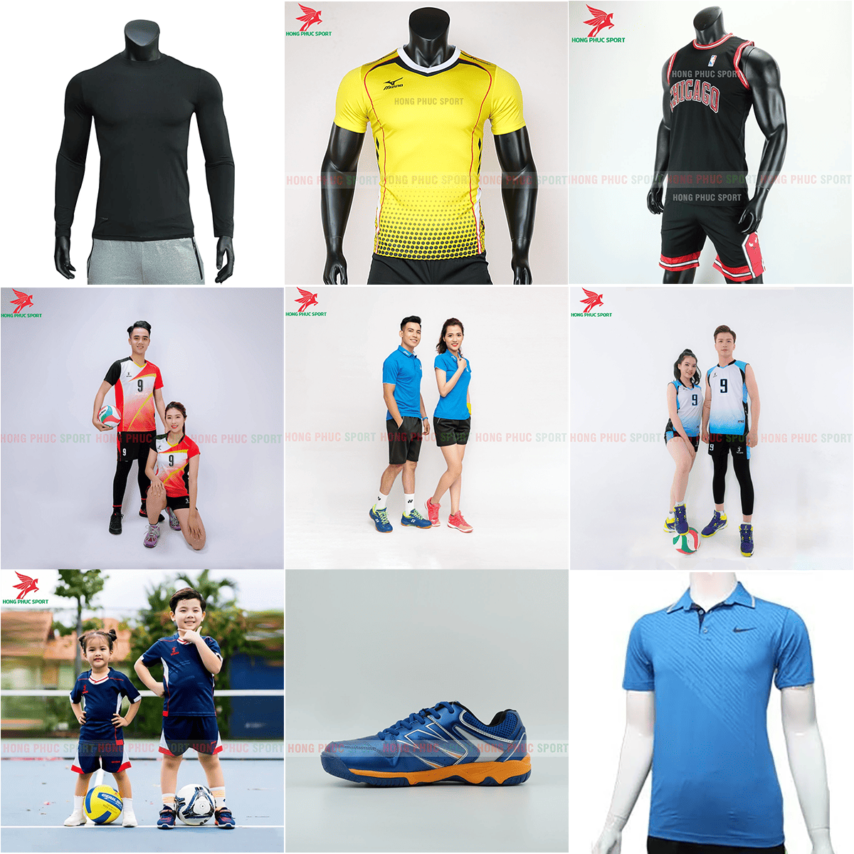 Đồ thể thao khác: bóng rổ, bóng chuyền, tennis, cầu lông,...