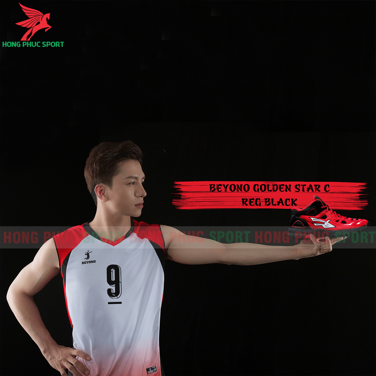 GIÀY THI ĐẤU BÓNG CHUYỀN BEYONO GOLDEN STAR C 2020 NAM/NỮ MẪU 1 MÀU ĐỎ