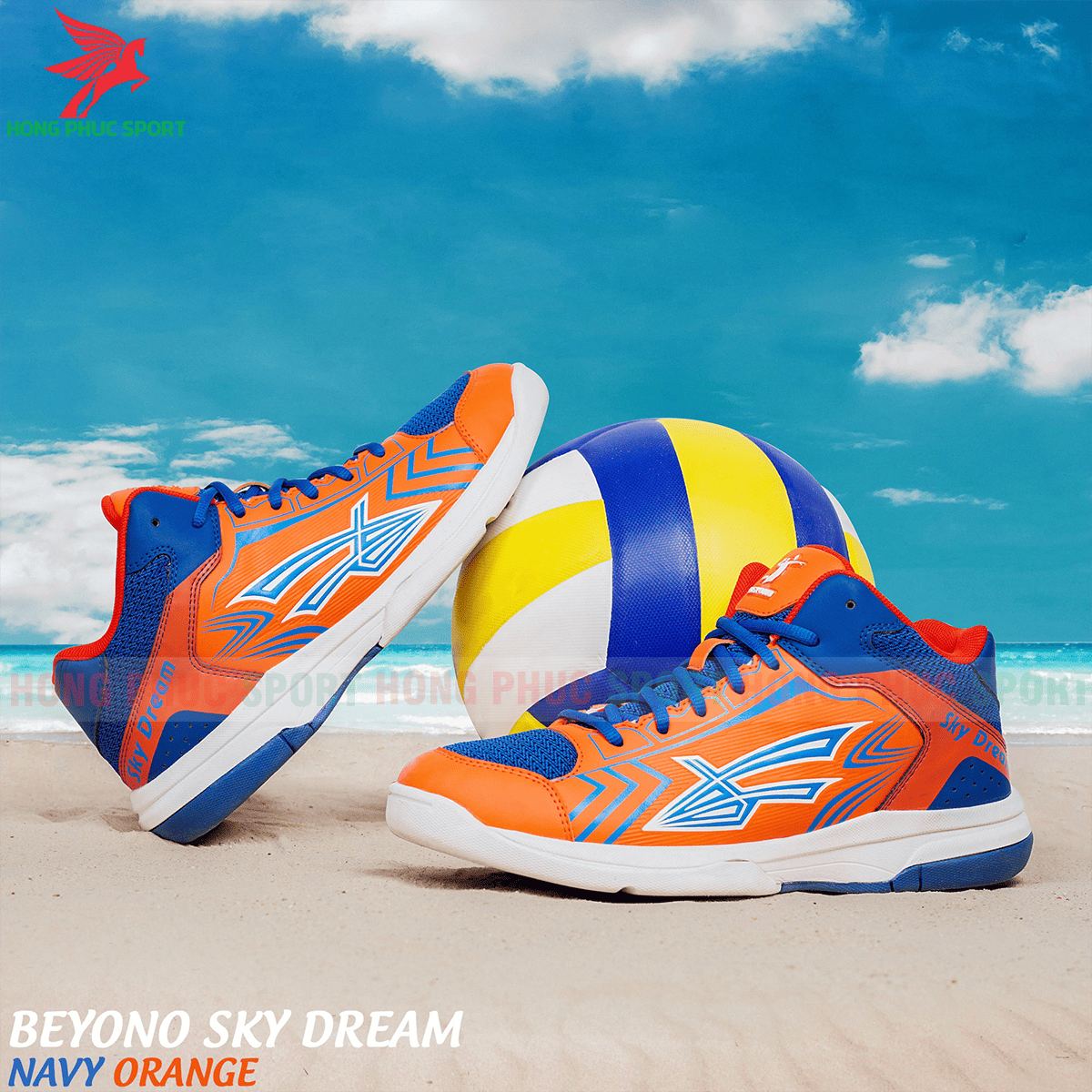 GIÀY THI ĐẤU BÓNG CHUYỀN BEYONO SKY DREAM 2020 NAM/ NỮ MẪU 4 MÀU CAM