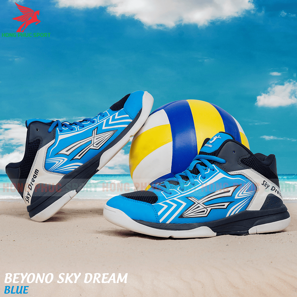 GIÀY THI ĐẤU BÓNG CHUYỀN BEYONO SKY DREAM 2020 NAM/NỮ MẪU 1 MÀU XANH