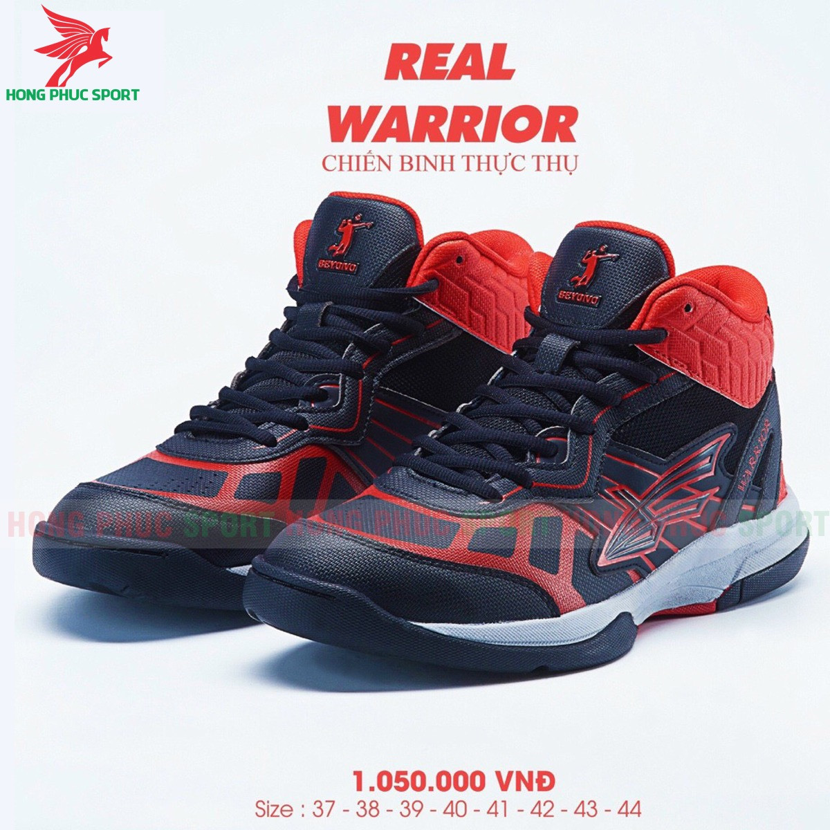 GIÀY BÓNG CHUYỀN BEYONO YOUNG WARRIOR ĐỎ ĐEN 2022 NAM/NỮ
