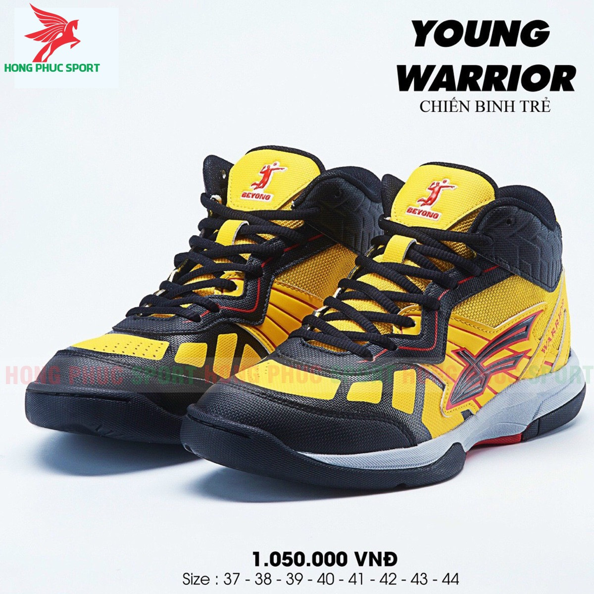 GIÀY BÓNG CHUYỀN BEYONO YOUNG WARRIOR VÀNG ĐEN 2022 NAM/NỮ