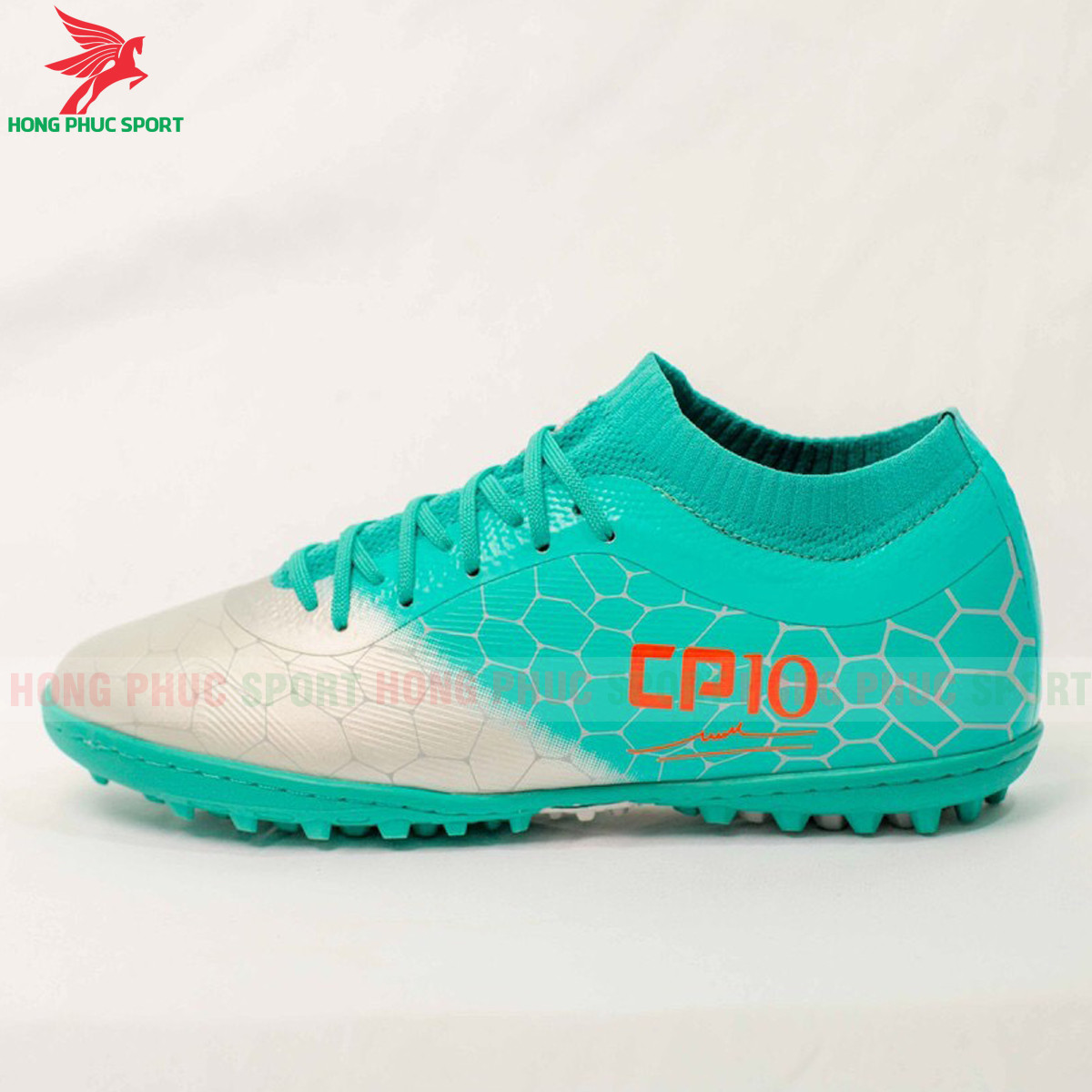 GIÀY ĐÁ BÓNG WIKA CP10 WARRIOR SÂN CỎ NHÂN TẠO MÀU XANH NGỌC