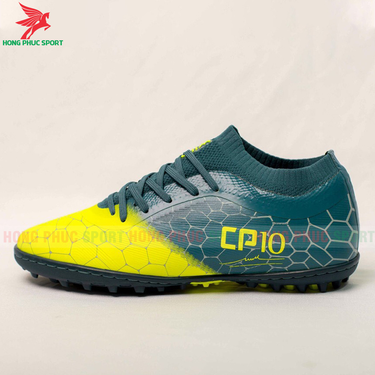 GIÀY ĐÁ BÓNG WIKA CP10 WARRIOR SÂN CỎ NHÂN TẠO MÀU XANH VÀNG