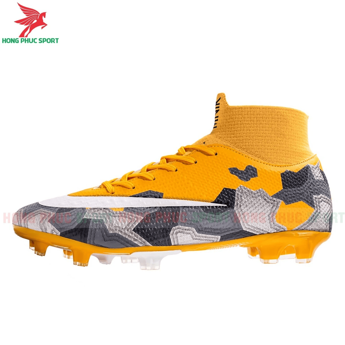 GIÀY ĐÁ BANH MERCURIAL SUPERFLY VII ELITE MBAPPE V2 2020 MÀU VÀNG SÂN CỎ TỰ NHIÊN