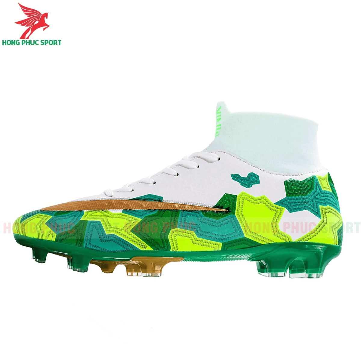 GIÀY ĐÁ BANH MERCURIAL SUPERFLY VII ELITE MBAPPE V2 2020 MÀU XANH LÁ SÂN CỎ TỰ NHIÊN