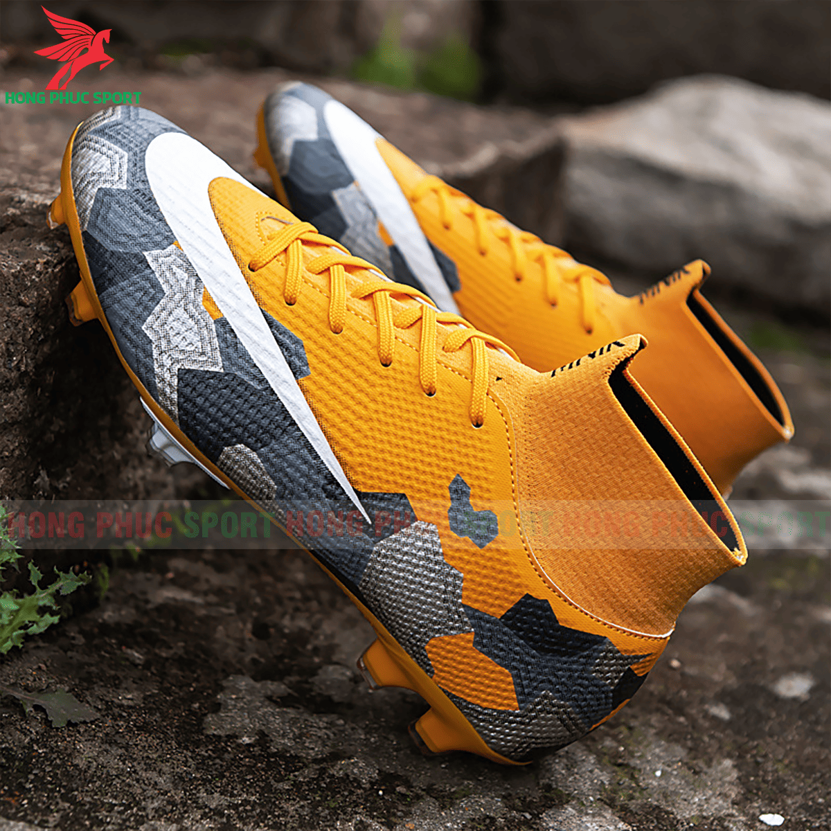 Giày đá banh Superfly VII Mbappe V2 2020 FG mẫu 1 màu vàng (2)