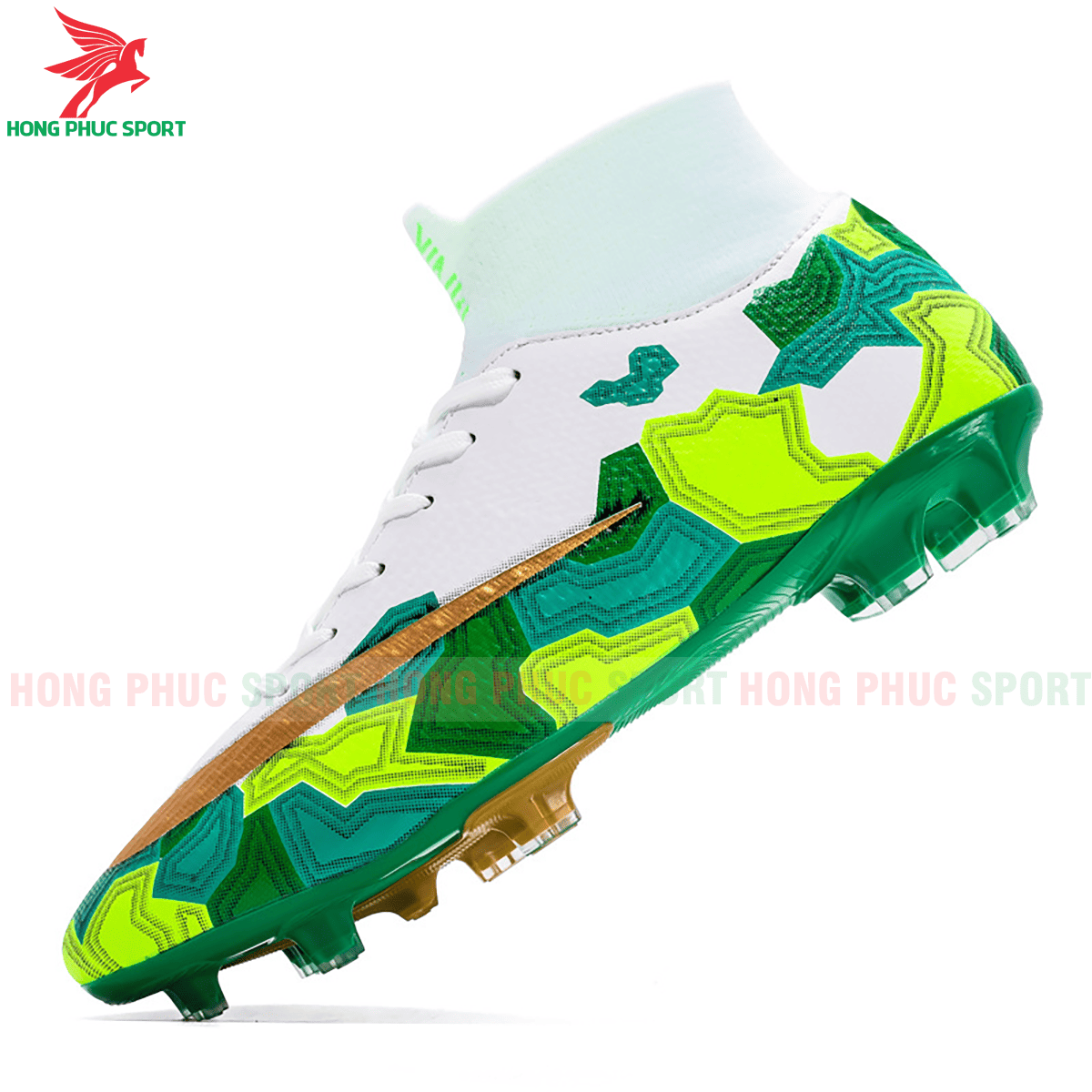 Giày đá banh Superfly VII Mbappe V2 2020 FG mẫu 2 màu xanh lá (2)