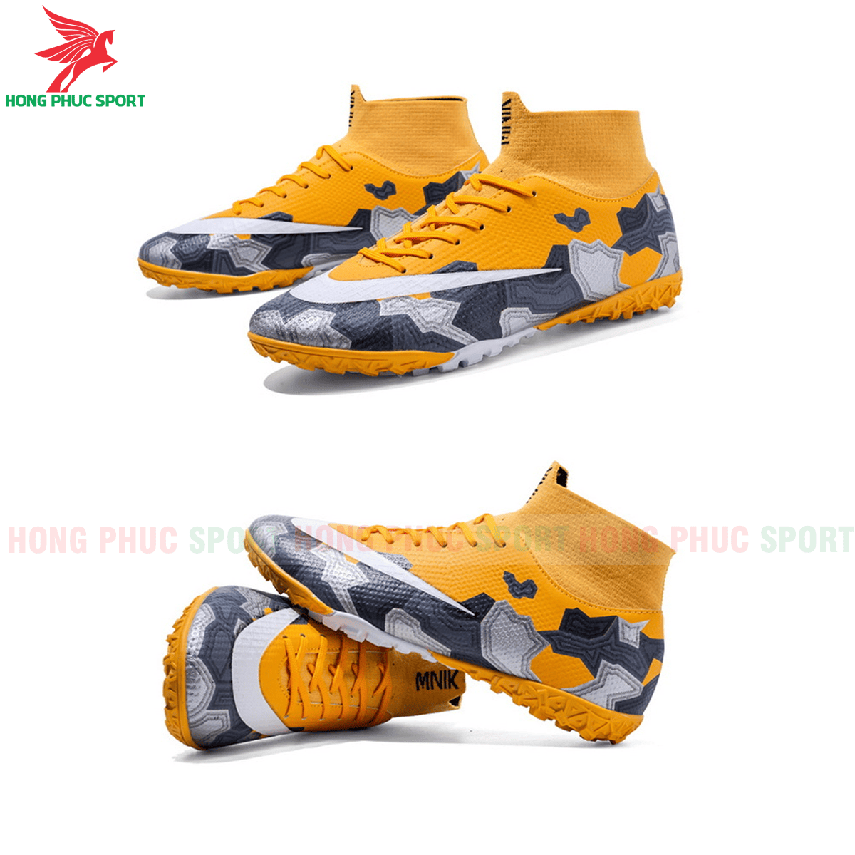 Giày đá banh Superfly VII Mbappe V2 2020 TF mẫu 1 màu vàng (1)