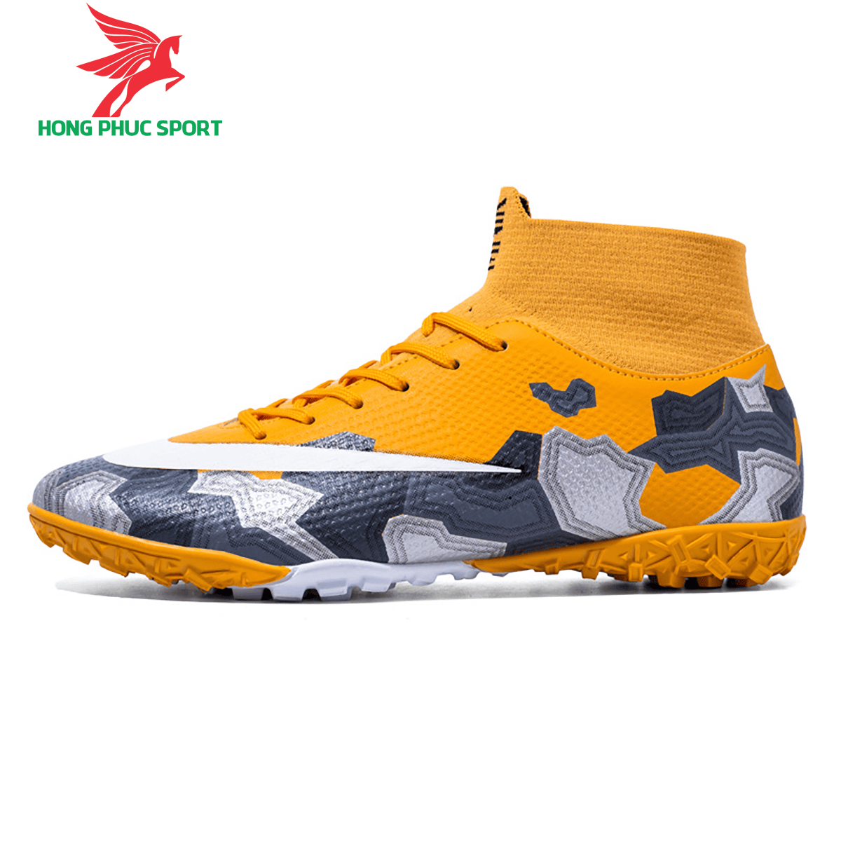 Giày đá banh Superfly VII Mbappe V2 2020 TF mẫu 1 màu vàng 