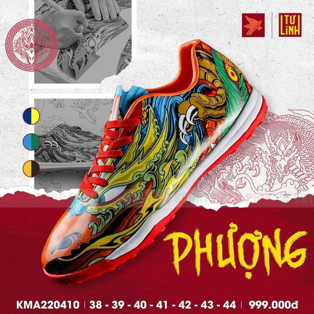 GIÀY ĐÁ BÓNG KAMITO KMA220238 PHIÊN BẢN PHƯỢNG - SÂN CỎ NHÂN TẠO