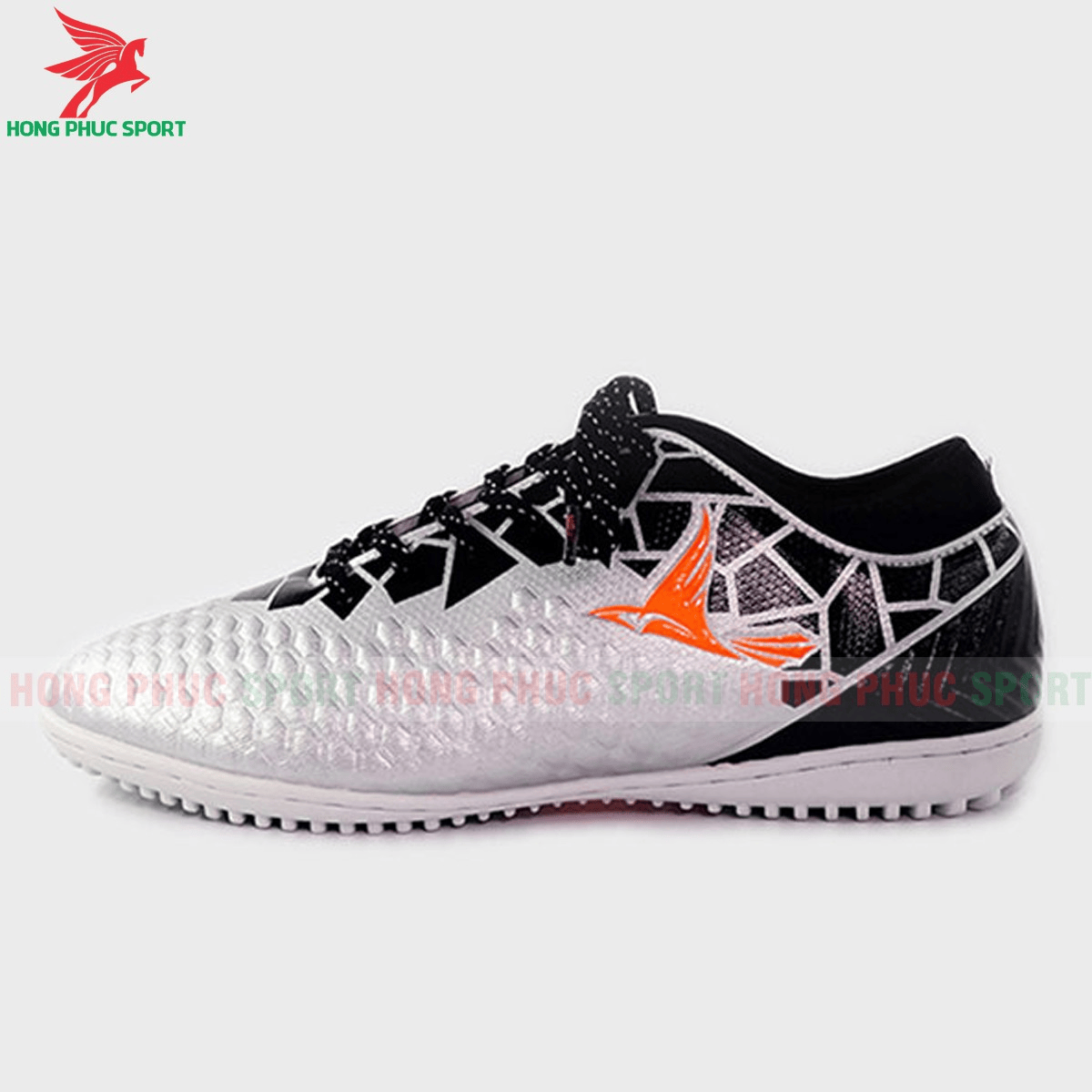 Giày đá bóng cổ cao Mira Lux 19.4 bạc sân cỏ nhân tạo