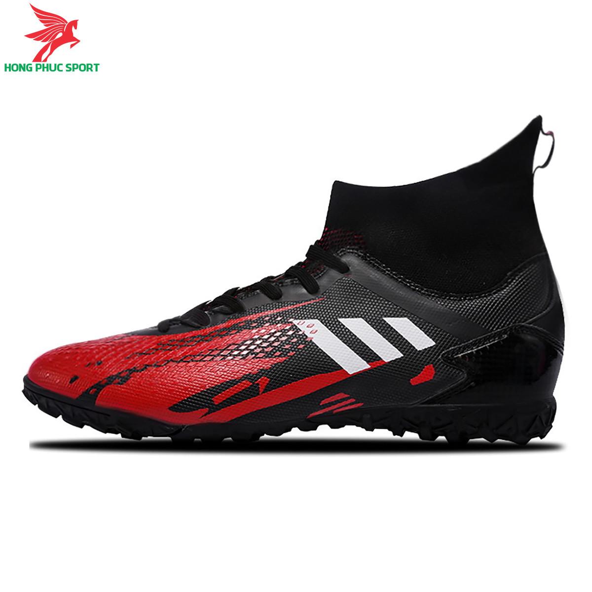 Giày đá banh cổ cao Predator 20.3 đế TF màu đỏ đen