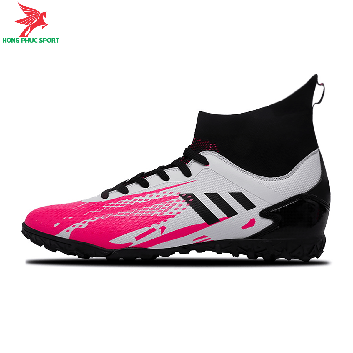 Giày đá banh cổ cao Predator 20.3 TF màu trắng hồng