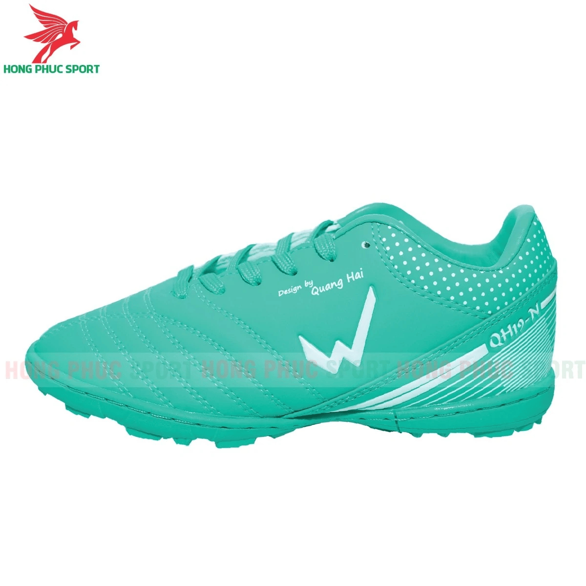 GIÀY ĐÁ BANH CỔ THẤP WIKA QH19 NEO KIDS MÀU XANH LAM - SÂN CỎ NHÂN TẠO