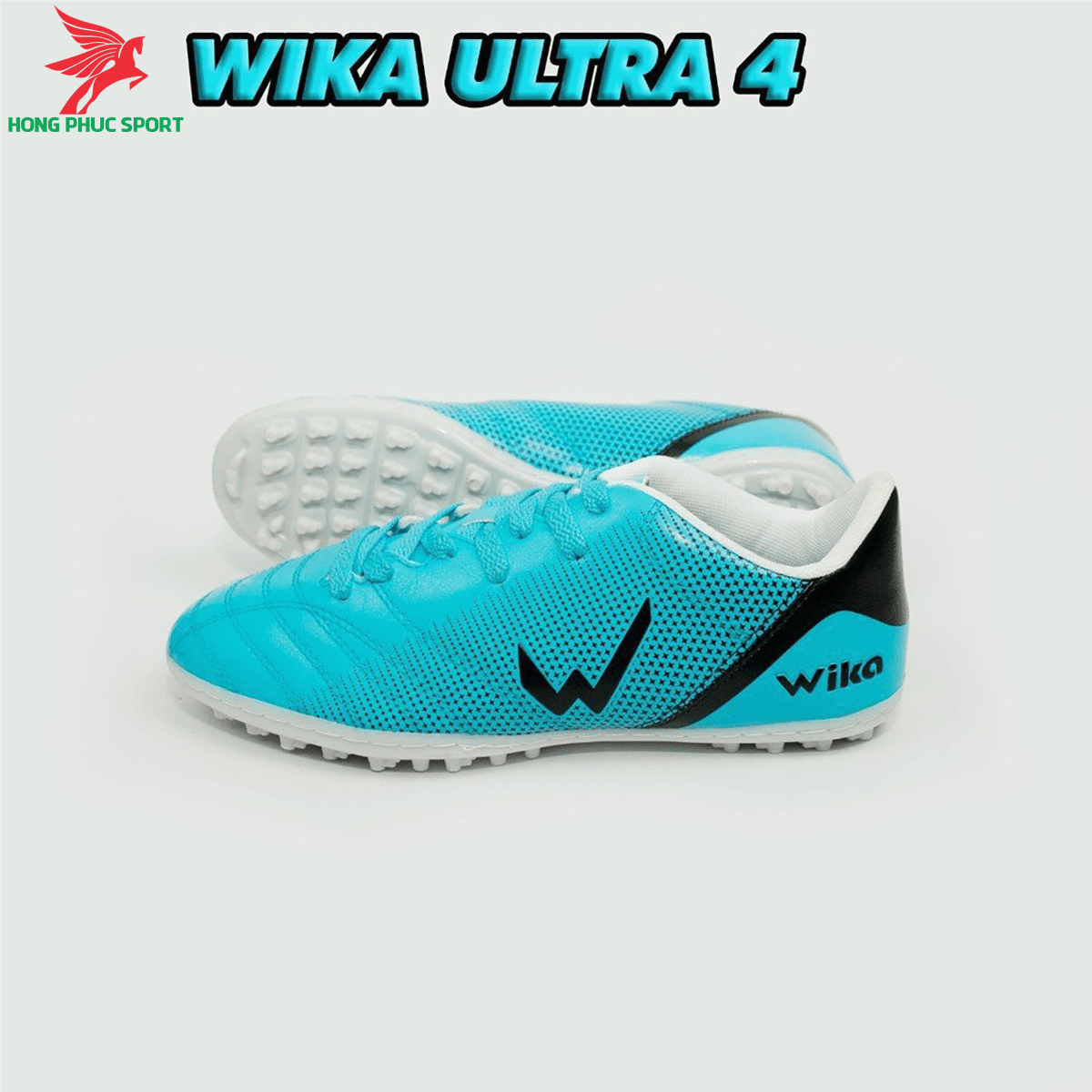 Giày đá banh Wika Ultra 4 đế TF màu xanh ngọc
