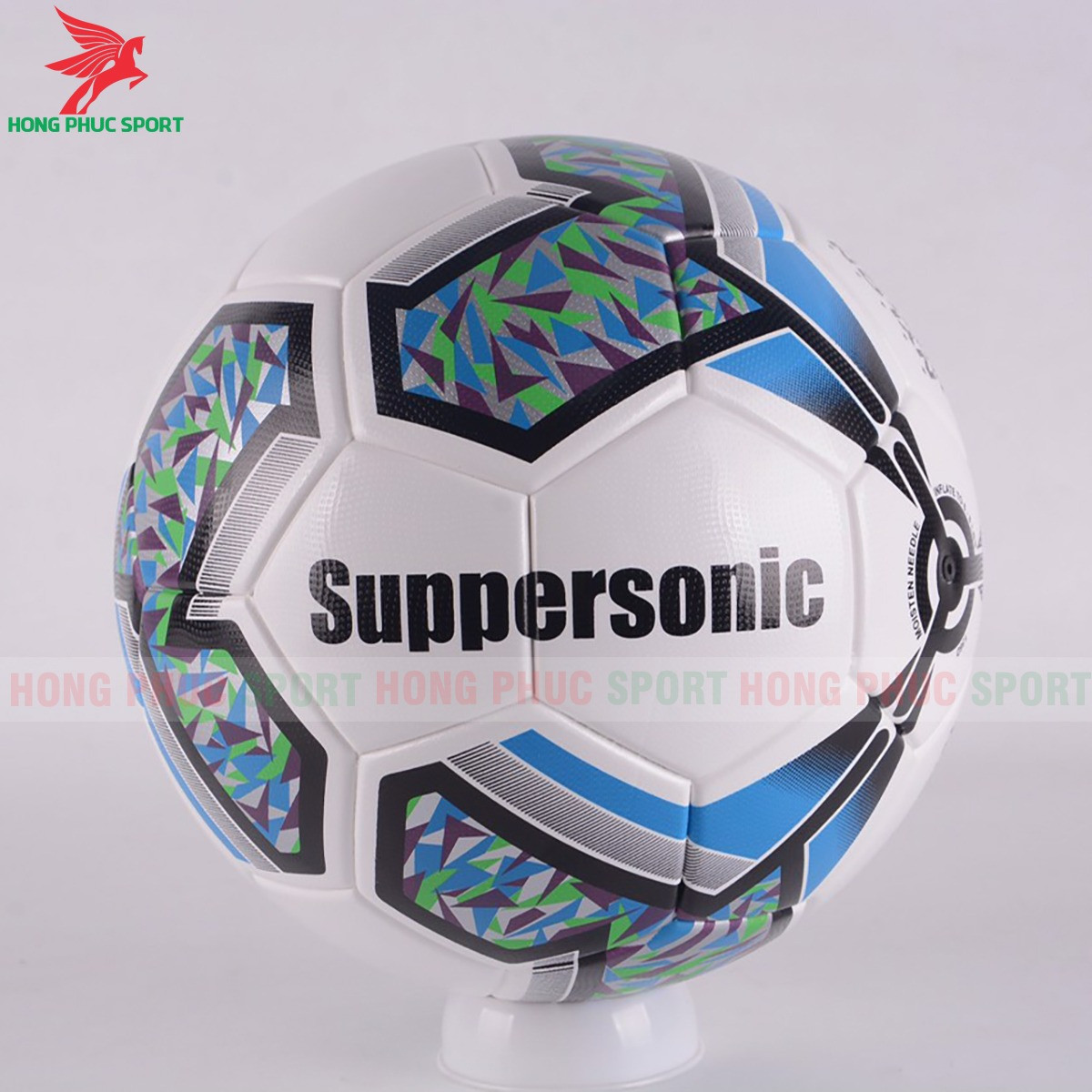 QUẢ BÓNG ĐÁ SUPPERSONIC XANH DƯƠNG SIZE 5 ĐỘNG LỰC - DA TPU CAO CẤP
