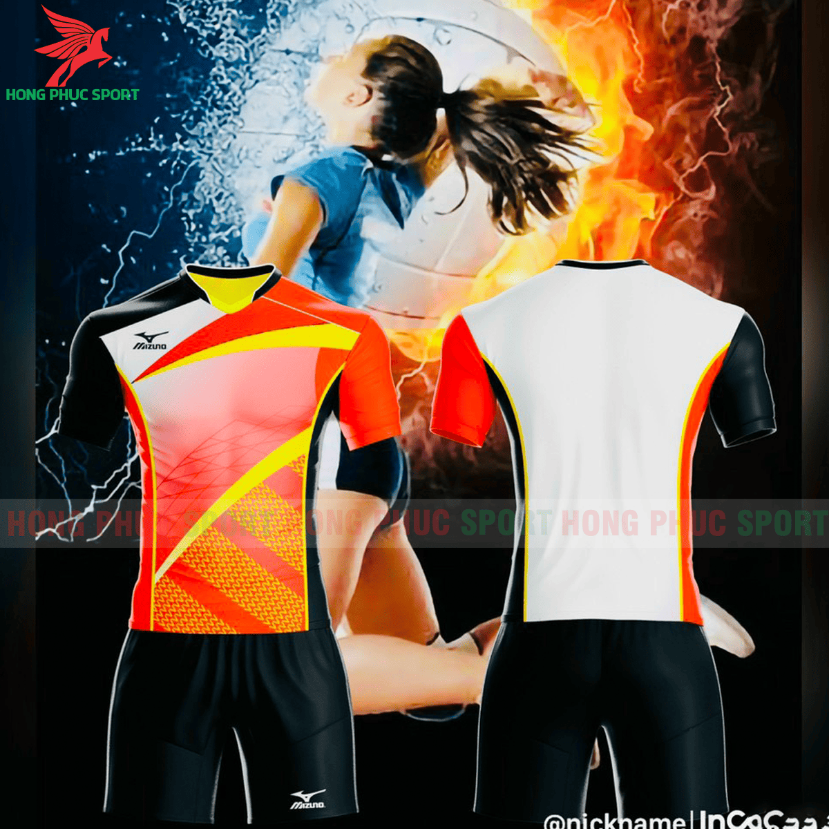 Quần áo bóng chuyền Mizuno 2021 màu đỏ