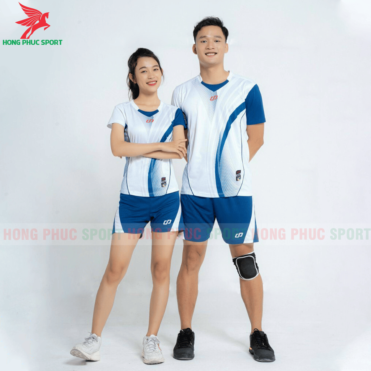 BỘ QUẦN ÁO THI ĐẤU BÓNG CHUYỀN CP ZENTIGA 2021 MÀU TRẮNG - VẢI MÈ CAO CẤP