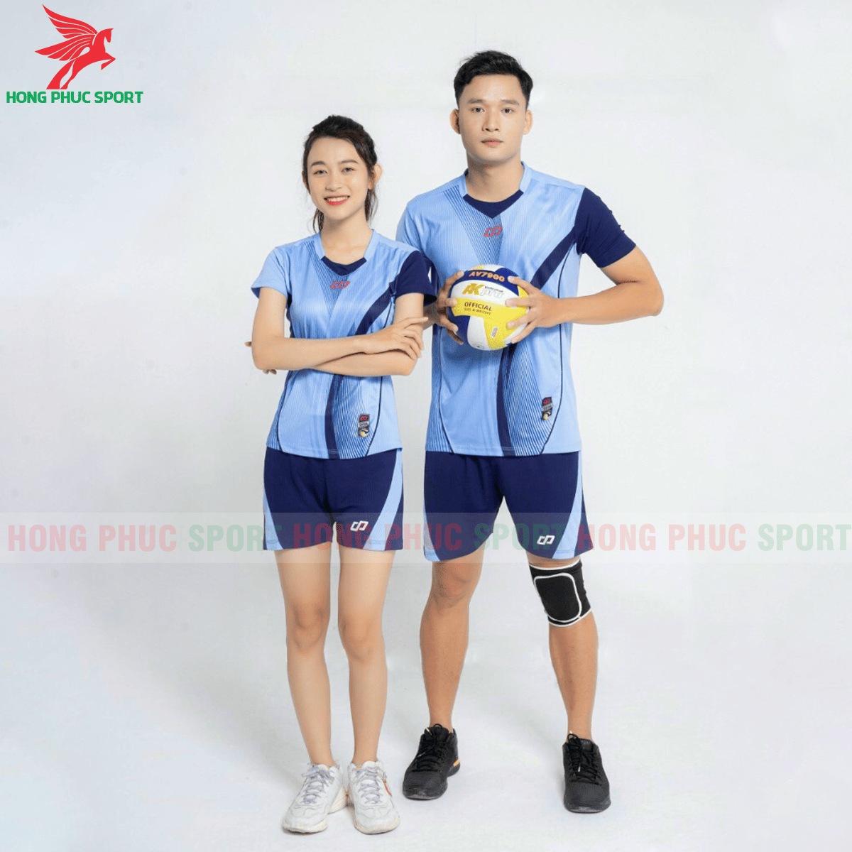 BỘ QUẦN ÁO THI ĐẤU BÓNG CHUYỀN CP ZENTIGA 2021 MÀU XANH BIỂN - VẢI MÈ CAO CẤP