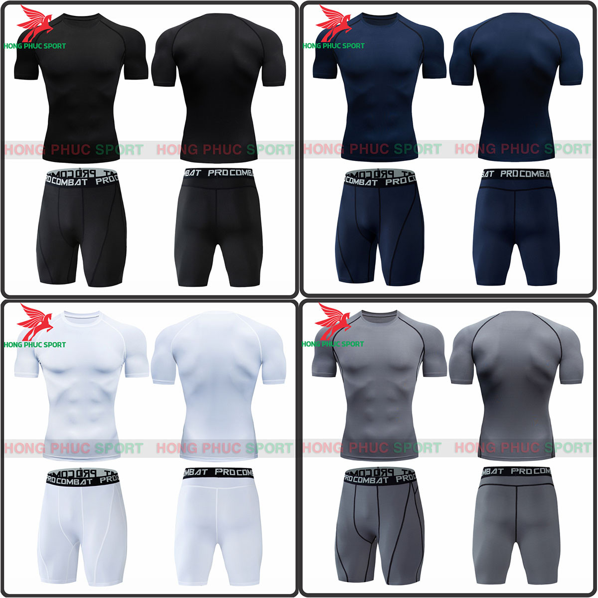 BỘ QUẦN ÁO GIỮ NHIỆT NAM NGẮN TAY LEGGING COMBAT