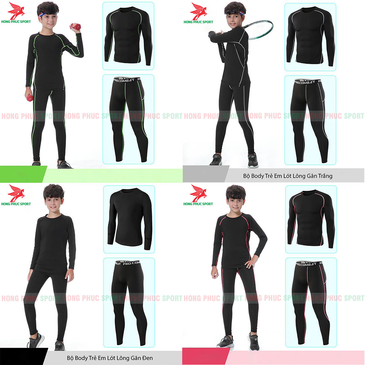 Bộ Quần Áo Combat Pro Giữ Nhiệt Trẻ Em